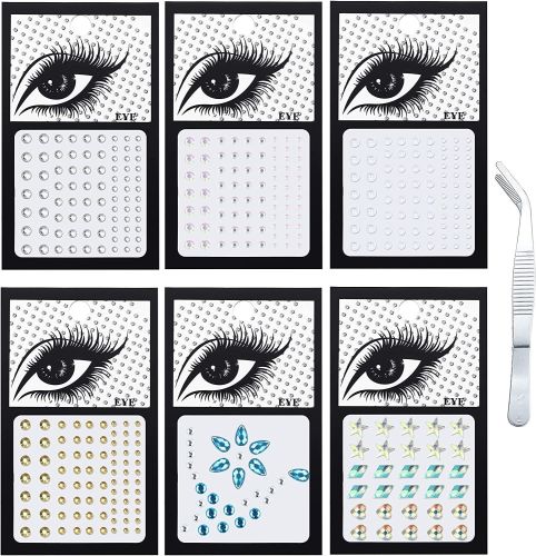 Besteel Face Gems Face jewels Stick on Eye Jewels Face Rhinestones for Makeup Eye Body Nail Face Gems Rhinestone Stickers for Women